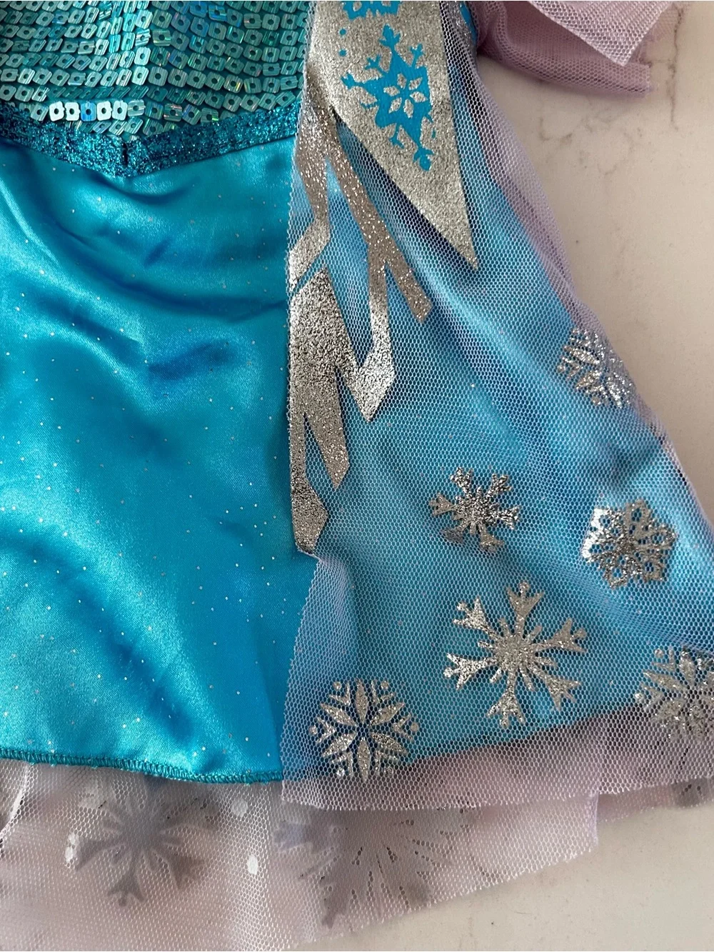 Build-A-Bear Workshop Frozen Elsa Snowflake and Sequin Dress, BAB Clothing